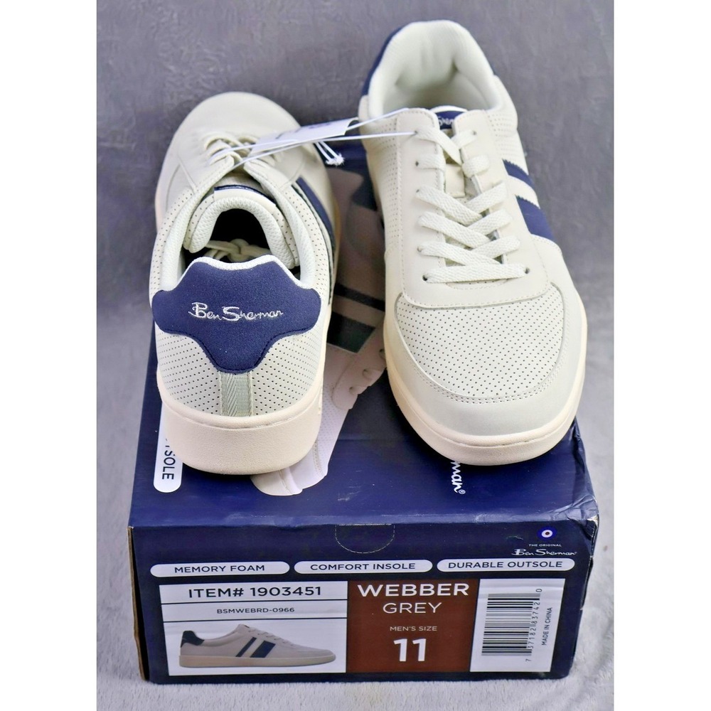 Ben Sherman Webber Shoes Mens Size 11 Grey Lace Up Casual Memory Foam Comfort - Picture 2 of 3